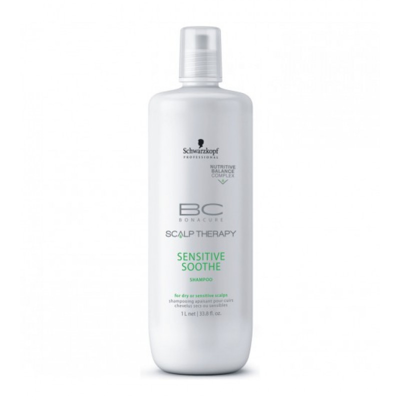 Успокаивающий шампунь для волос и чувствительной кожи головы-Schwarzkopf Bonacure Scalp Therapy Sensitive Soothe Shampoo 1000ml
